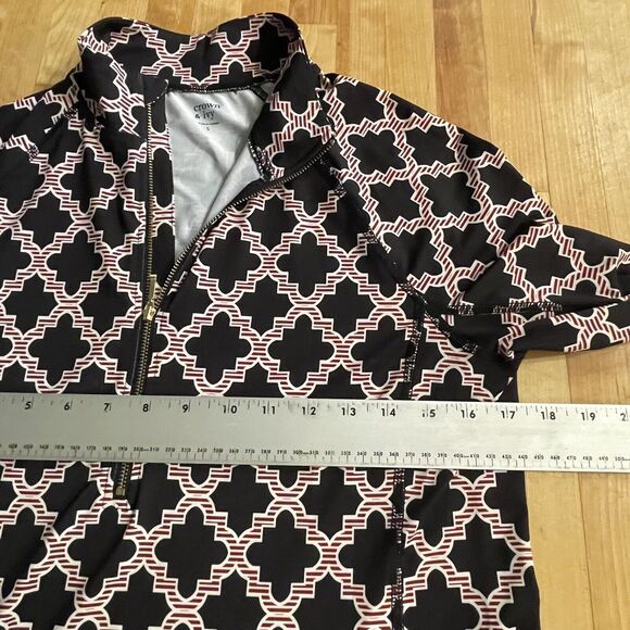 Crown & Ivy Top Performance Mock Neck Half Zip Active Pullover Thumbholes Size S - Picture 5 of 8